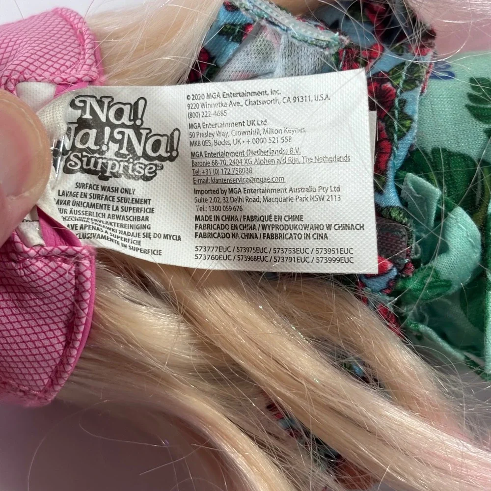 Na! Na! Na! Surprise Doll Pink‎ Visor Blonde Hair Floral Hoodie Skirt 7